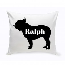 JDS Personalized Gifts Personalized American Bulldog Silhouette Throw Pillow JMSI2446